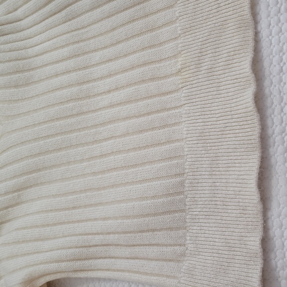 SABLYN Maia 100% Cashmere Ribbed Crop Sweater - Cream - Picture 7 of 9